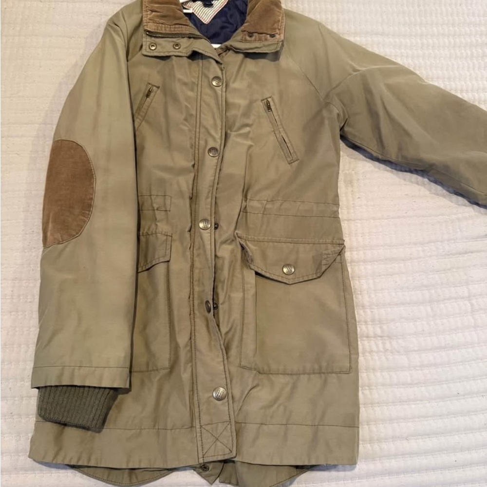 Tommy Hilfiger Olive Utility Jacket with Brown Details